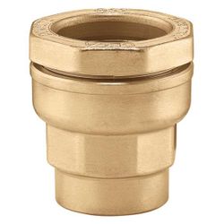 Knelovergangsstuk, messing, 40mm  x 1" F, (drink)water, Caleffi Deca 875